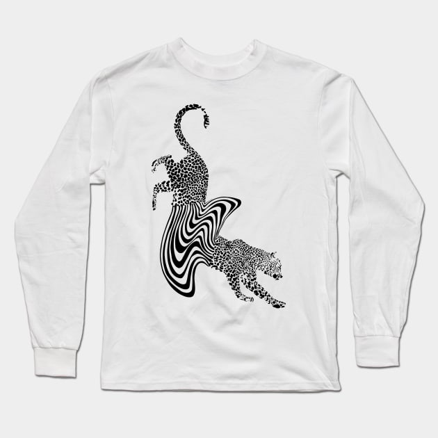 Cheetah Melt Long Sleeve T-Shirt by ECMazur